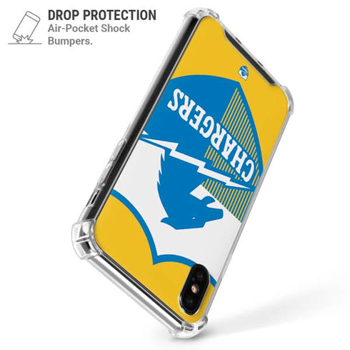 NFL Los Angeles Chargers Retro Logo iPhone XS Max Clear Case